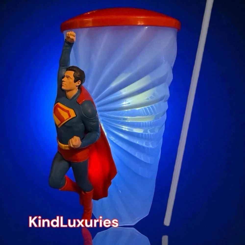 SUPMERAN Movie 2025 - NEW!! Tumbler Cup Light Up Straw DC Comics IN HAND
